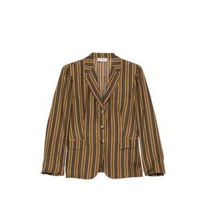 Alberto Biani Women Striped Silk Blazer Jacket
